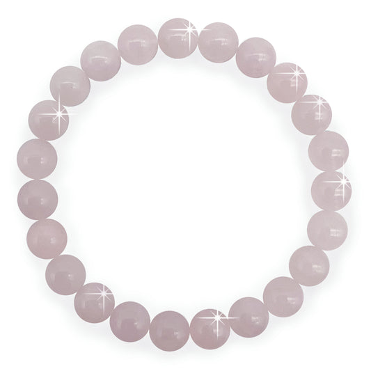 { Georgiadis } - Stunning 8mm Rose Quartz Gemstone Bracelet, Represents Love, Abundace and Joy, Colour Therapy Pink, Birthstone January, Gift, Bracelet for Women