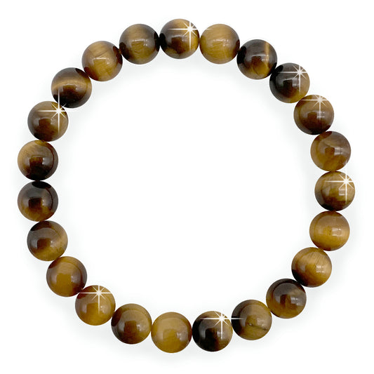 { Georgiadis } - Stunning 8mm Tiger Eye Gemstone Bracelet, Promotes , Productivity and Wealth, Loving Gift, Bracelet for Women